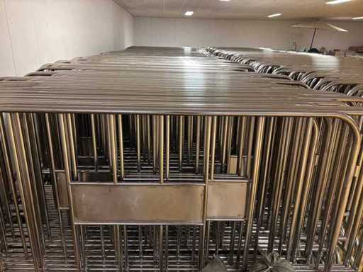 Crowd barrier - Stainless steel - Construction Fence - 2026 (50x)