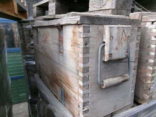Caisses en bois IT, environ 68 x 25 x 33 cm, utilisées (RP) (16x)
