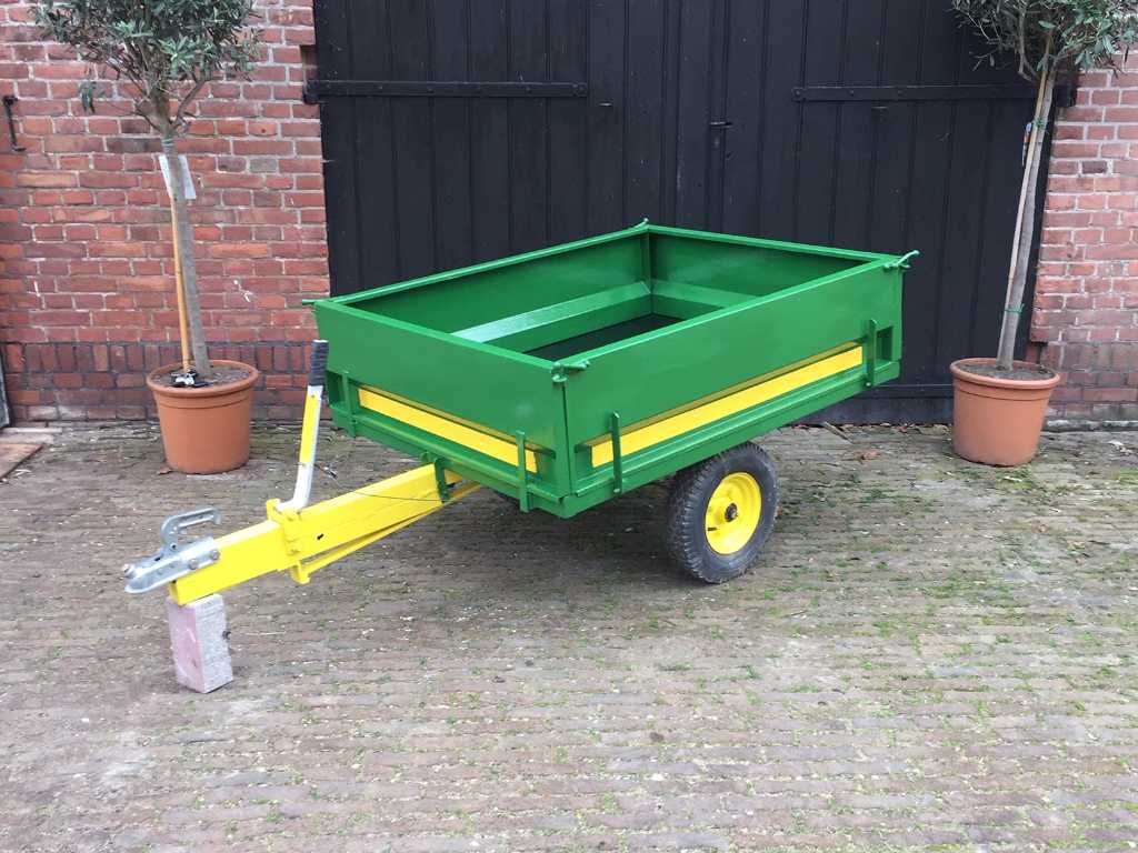 John deere ride discount on mower trailer