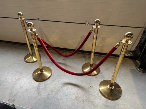 Poteaux barrières avec cordon - Autres équipements de restaurant (4x)