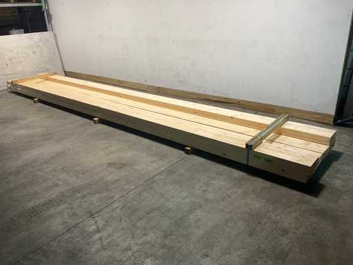 Trave di abete piallata 660x25x10 cm (6x)