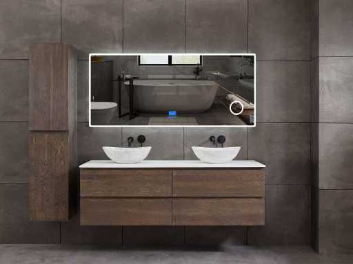 Mawialux ensemble de meubles de salle de bain en chêne 2 personnes 140cm (choix de 2 couleurs)