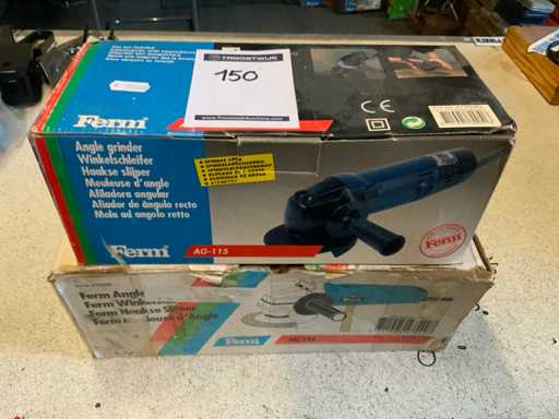 Ferm AG115 en HS115 Haakse slijpmachines (2x)