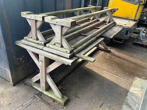 Deauville TEAK Tuinbank met zitbanken