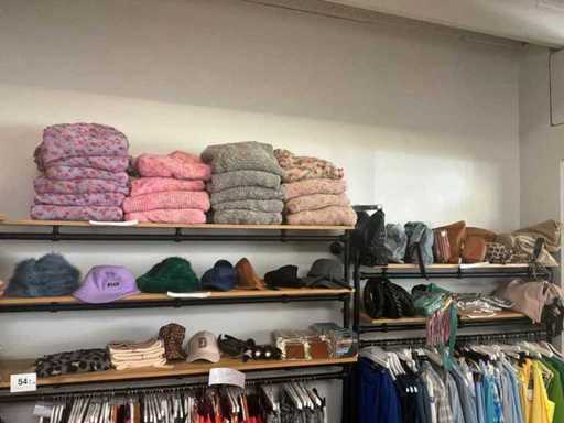 Hats, tiaras, handbags, brushes, card holders and scarves