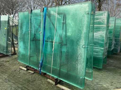 18-fache Glasplatte auf der Brücke