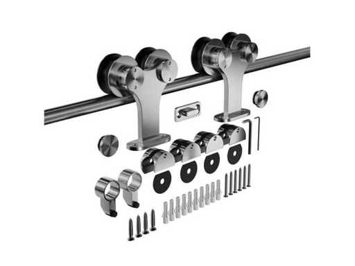 (159x) Montage Schiebetürbeschläge – Edelstahl Doppel – 200 cm