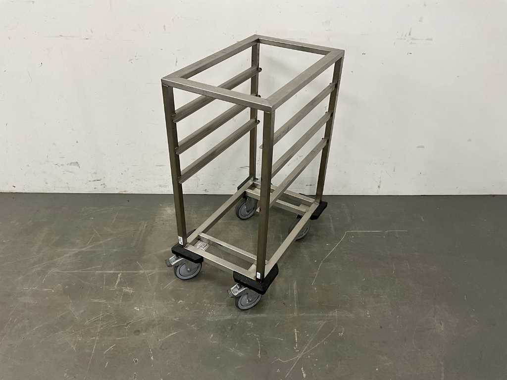 Stainless steel shelf trolley (capacity 3x 1/1 GN)