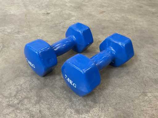 Set of 2 pieces 7kg dumbbells