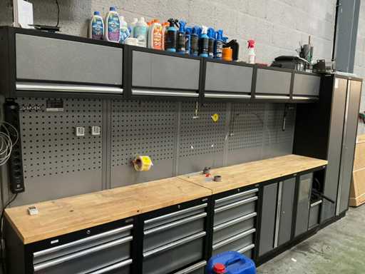 SP Tools Workbench mit Schränken und Inhalten