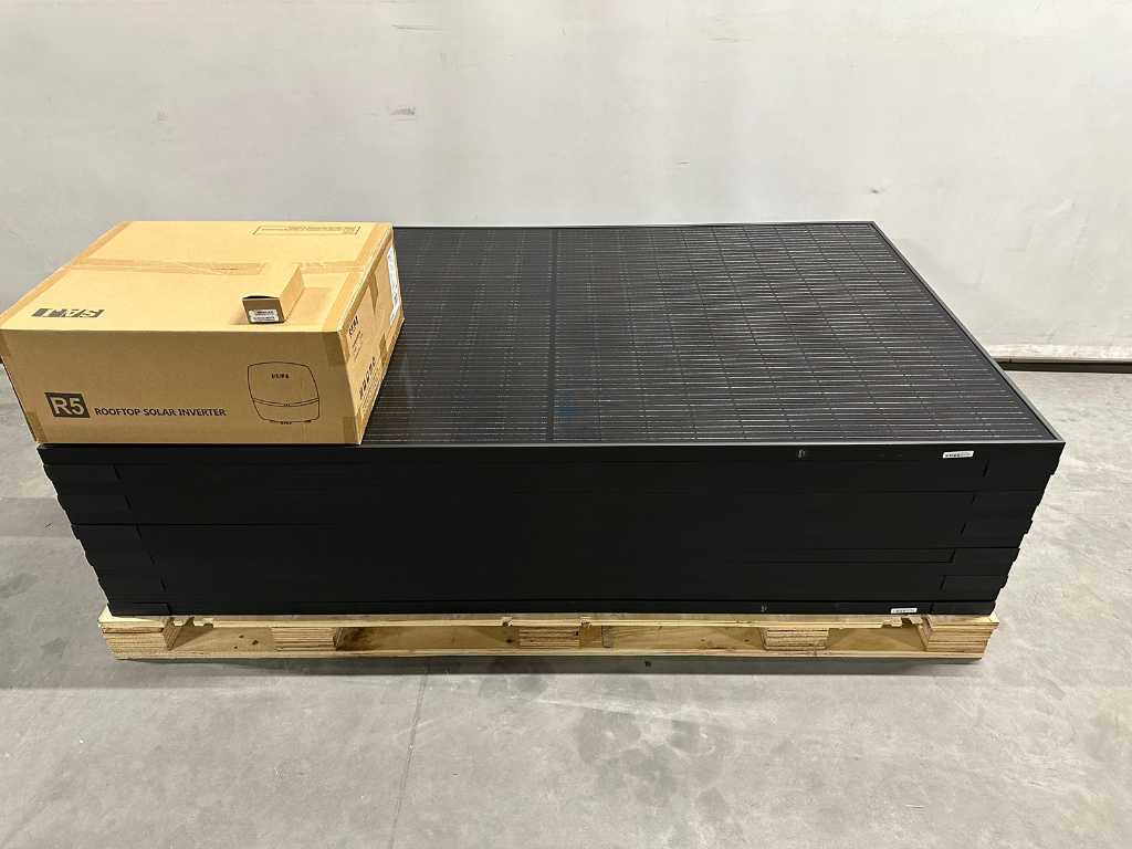 AEG - Set mit 12 komplett schwarzen Solarmodulen (375 wp) mit SAJ 4.0 Wechselrichter mit WLAN (1-phasig)