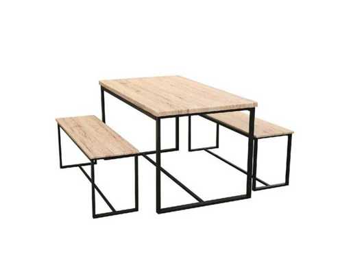 EETTAFEL MET 2 BANKEN