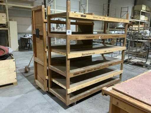 Houten niveaukarren (4x)