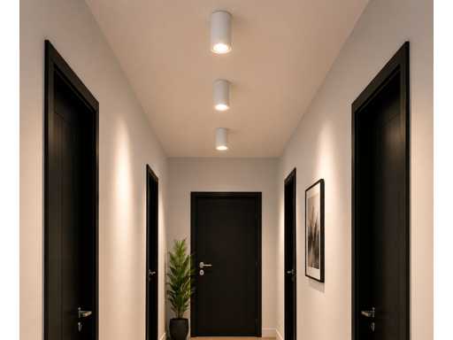 10 x luminaires fixés en surface – GU10 – Blanc – IP20 – FREZYA-R