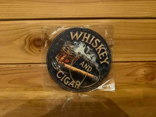 Metal advertising sign round 20cm