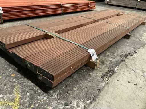 Panneaux de terrasse Azobé avec antidérapant 45x140 mm (13x)