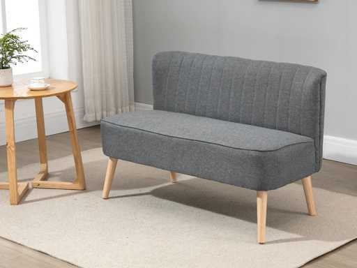 Canapé 2 places, rembourrage moelleux, revêtement