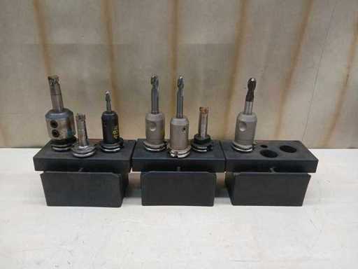 ATORN+ misto - Portautensili SK40 (DIN 69871) Portautensili per fresa a fine / portafrese a guscio Frese a faccia (inserti indicizzabili) - Set portautensili SK40 con fresatrici