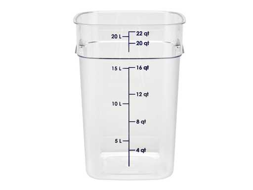 (6 pieces) CAMBRO | CAMSQUARES® – Container – 20.8 liters – transparent