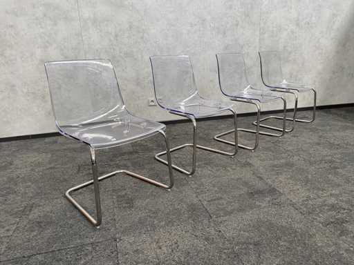 4x Scaun de buc?t?rie Tobias transparent