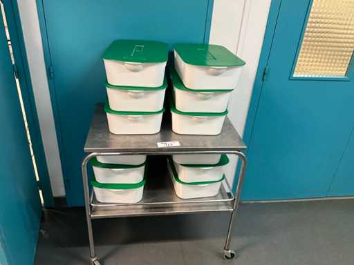 RVS trolley met inhoud