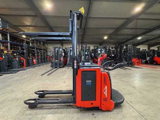 Serviciu 2019 + UVV 04/2027 Linde D12HPAP 1.200 kg litiu LI-ION scară Platformă Stivuitor furnici 1853 ore