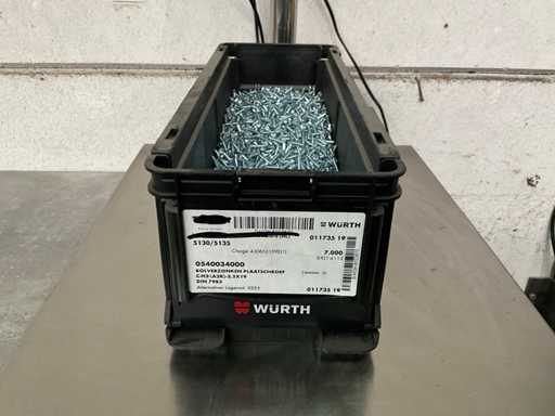 Würth 8.53 kg Countersunk sheet screw 3.5 x 19 in stackable container