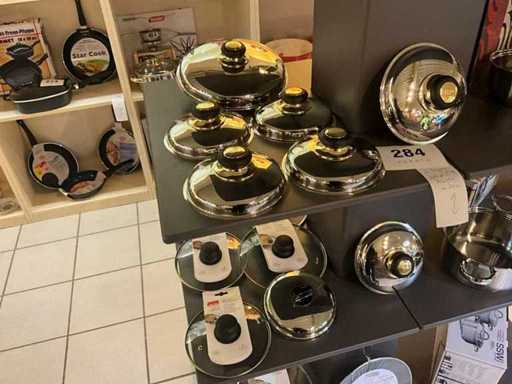 Various cooking pot lids (21x)