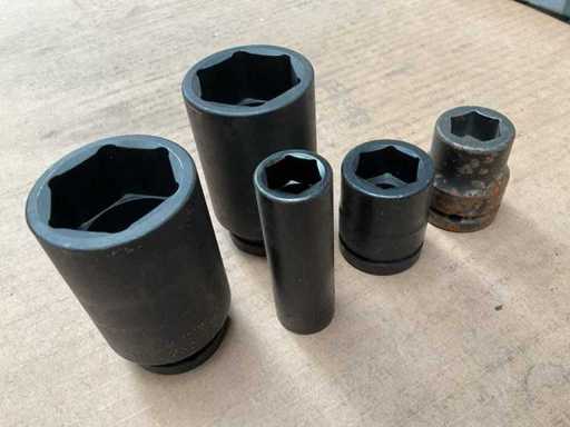 Snap-on Różne nasadki uderzeniowe (5x)