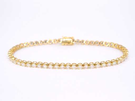 Gold tennis bracelet with diamonds 3.00 carat