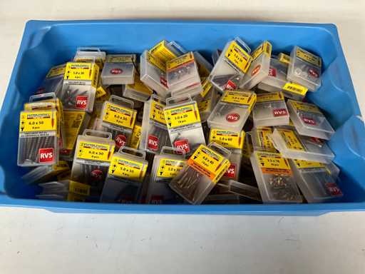 Rotadrill Verschiedene Schrauben Edelstahl & Messing (100x)