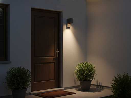 Wandlamp GU10 fitting zand zwart waterdicht met sensor(6x)