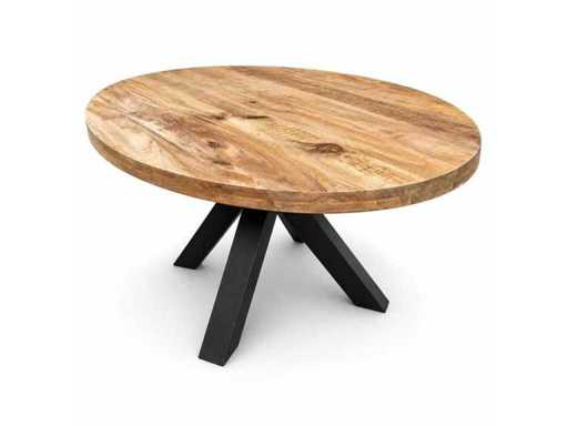 Table à manger en bois de mangue 3D à pieds Mahom 180x100