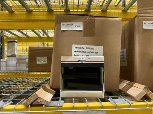 Ferramenta per porte a rosetta rettangolare Cadens (16x)