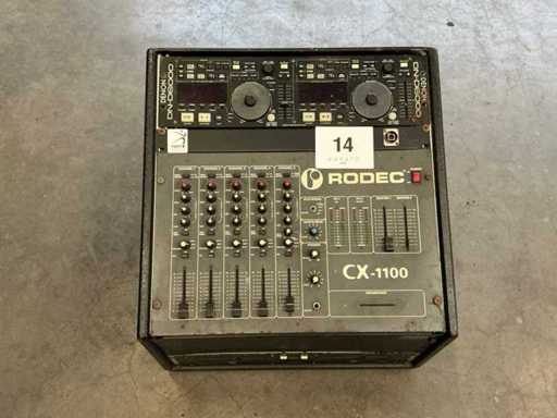 RODEC CX1100 + DENON 6000 mixing console + flight case