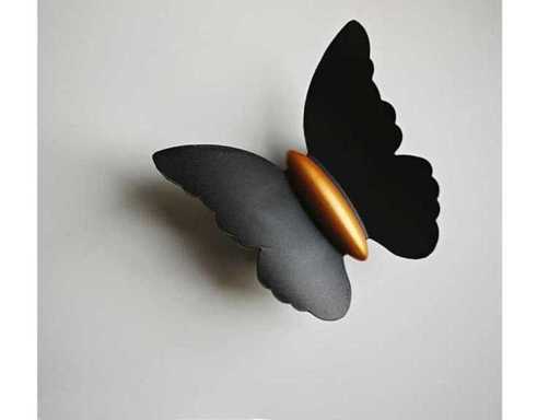 4 x Farfala wall lamp black gold