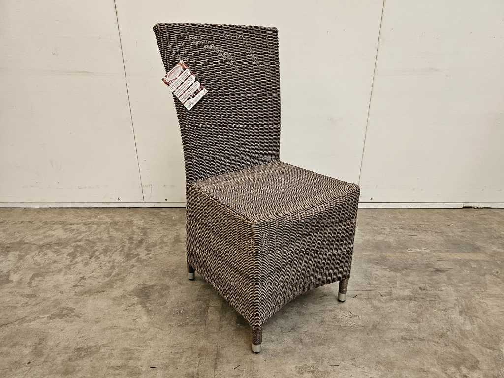 4 x Luxury Lounge Wicker Chair Round Wire Anthracite