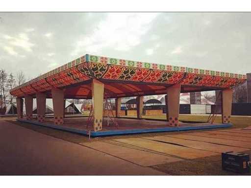 Tente/hall de trottinettes tamponneuse vintage de 1963 incluant la remorque