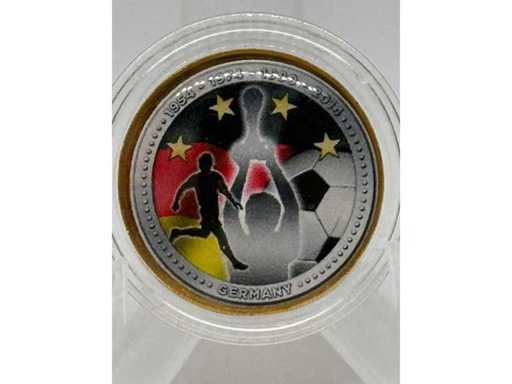 Plaqué or et colorisé 2 Euro – Allemagne – Coupe du monde de la FIFA (1954–2014)
