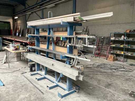 Cantilever rack and work table