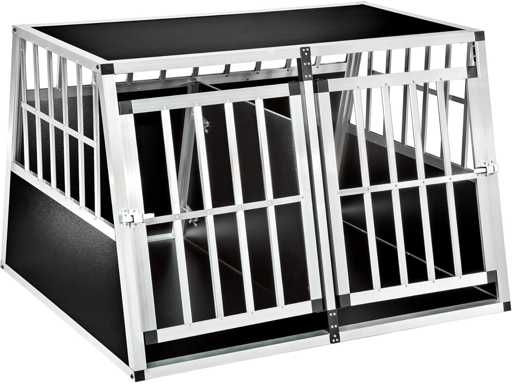 Dubbele hondendrager met hellende achterwand