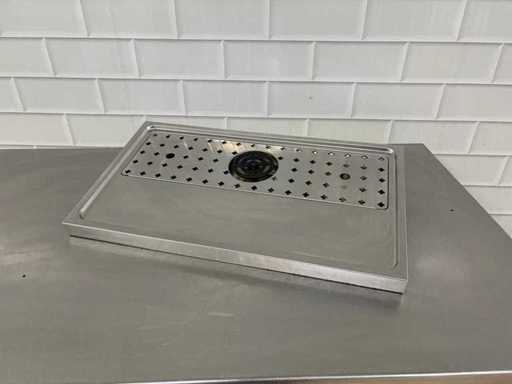 Stainless Steel Drip Tray with Flushing Mechanism