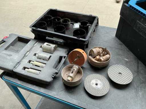 Batch of diamond and bell drills