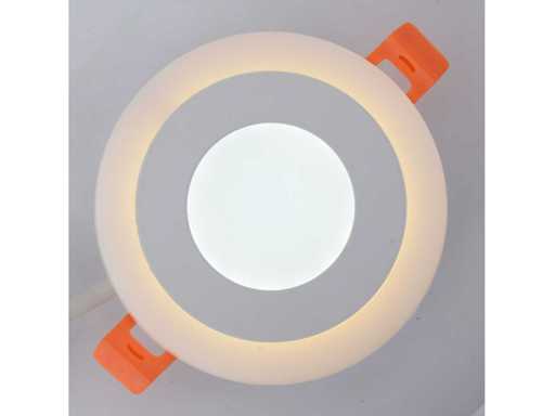 25x LED-Panel – Warmweiß / Kaltweiß – 6W (3W + 3W) – Ein/Aus