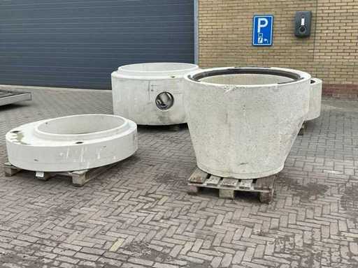 Berding Beton WD150 624907 4-delige Gietvorm put