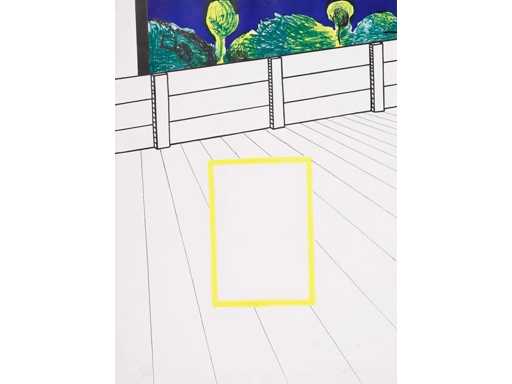 Roger Raveel - Seul dans la cour - lithographie