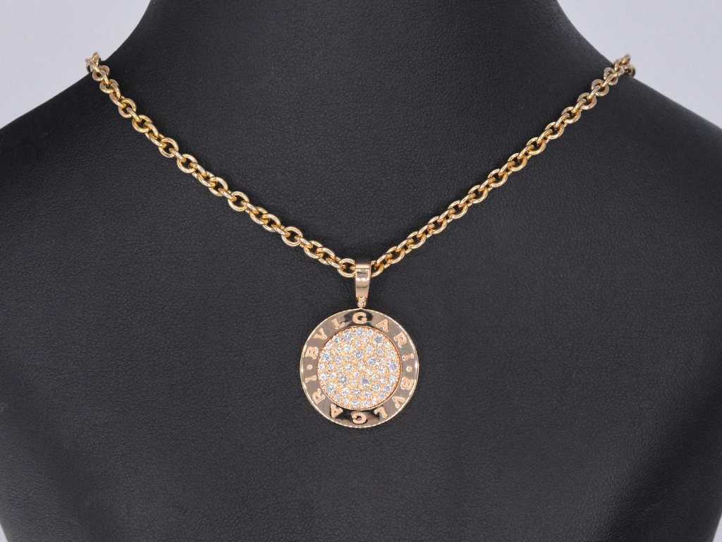 Bvlgari - Gold Bvlgari necklace with diamonds