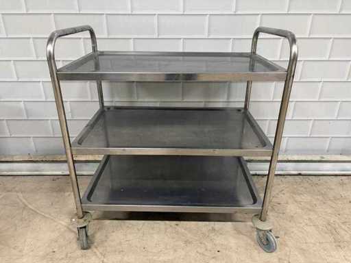 3 Delige - RVS - Serveerwagen