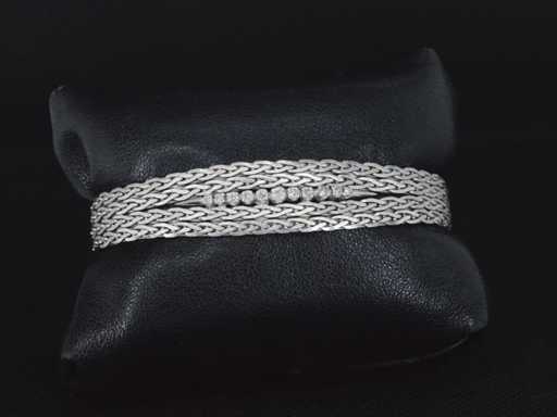 Witgouden armband met diamanten