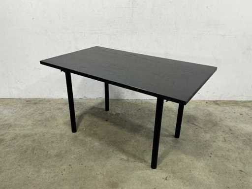 Satellite - Folding restaurant table with oak top (8x)
